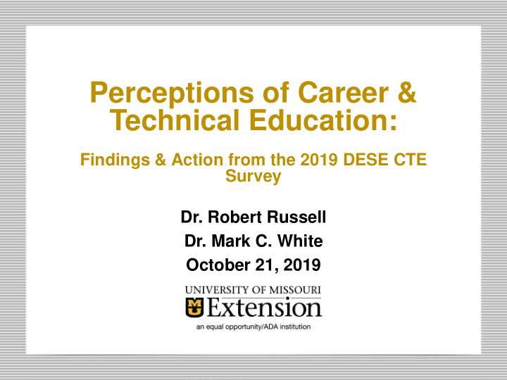 perceptions of career technical education