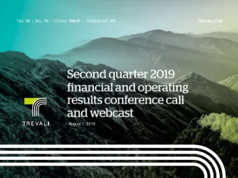 August 1, 2019  Introduction RICUS GRIMBEEK, PRESIDENT AND CEO  Cautionary statements  30+ years