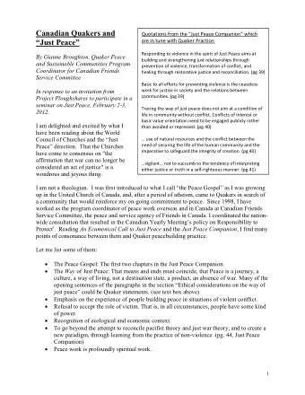 Quotations from the Just Peace