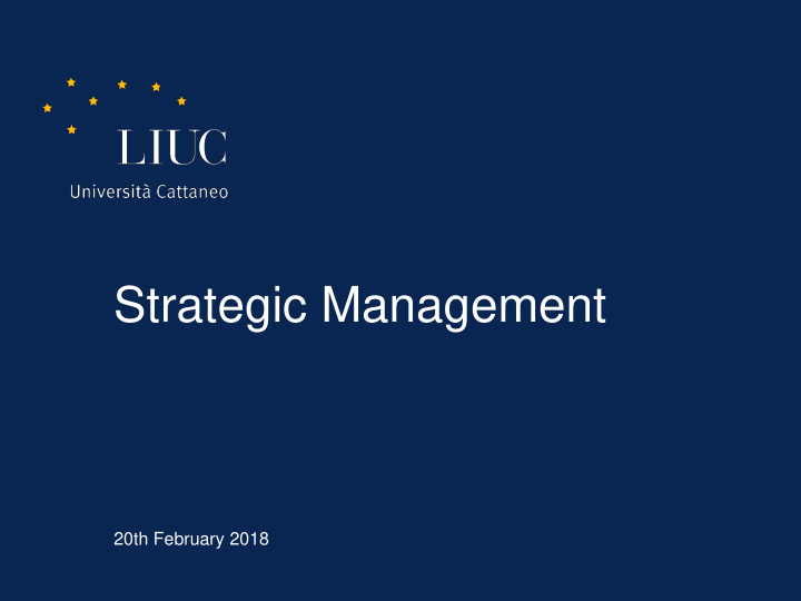 strategic management