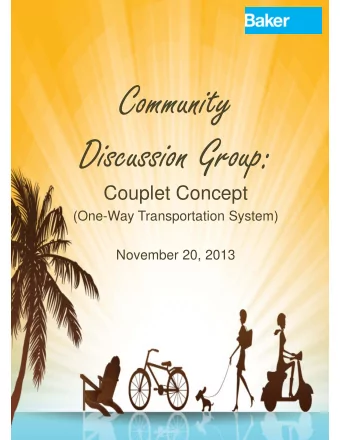 Community  Discussion Group:  Couplet Concept  (One-Way Transportation System)  November 20, 2013