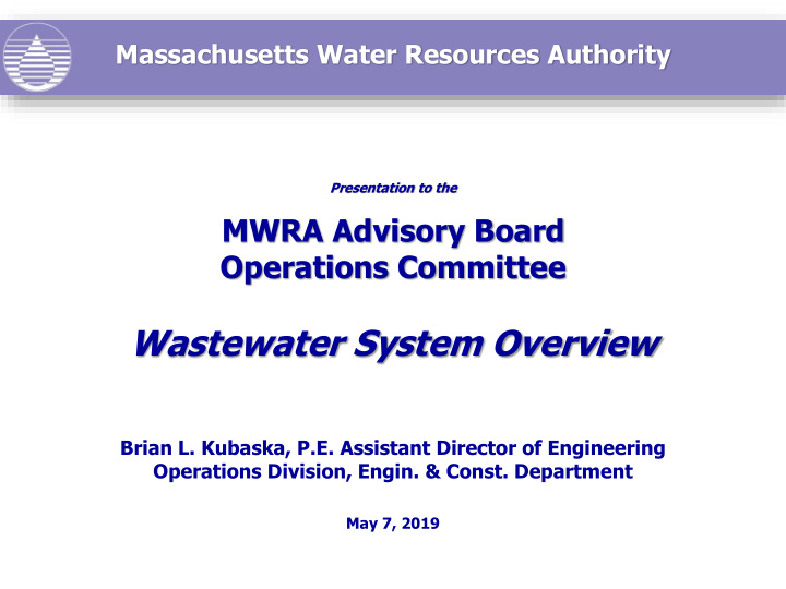 wastewater system overview