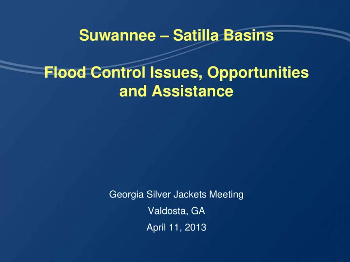 suwannee satilla basins