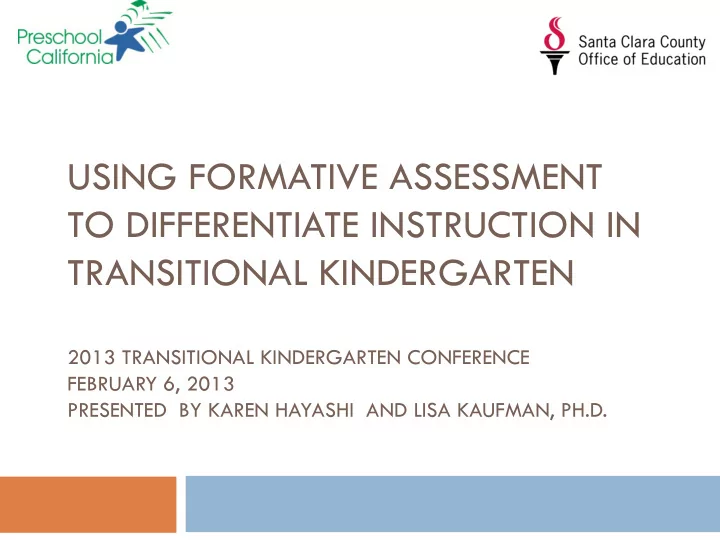 using formative assessment to differentiate instruction