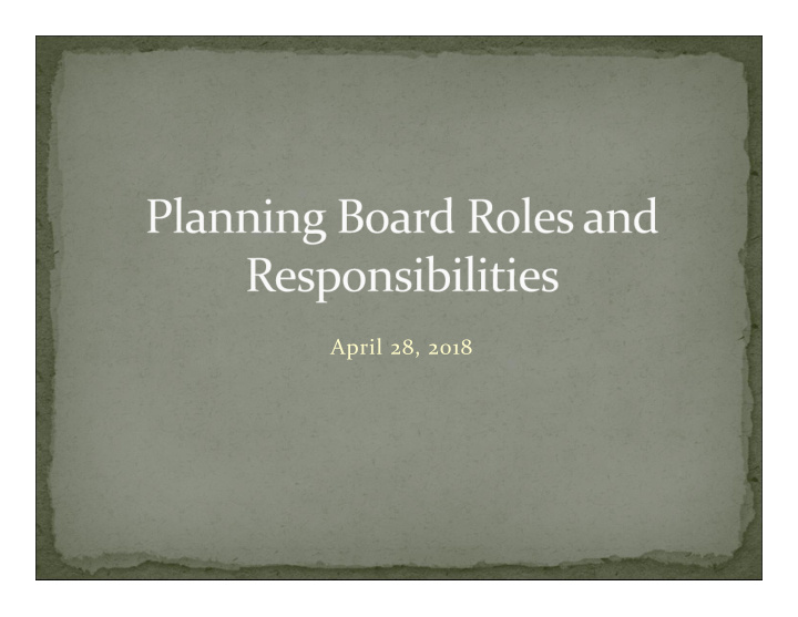 april 28 2018 what do you want to learn planning board