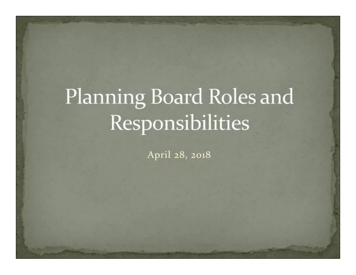 april 28 2018 what do you want to learn planning board