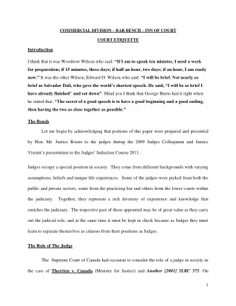 Introduction I think that it was Woodrow Wilson who said: If I am to speak ten minutes, I need a