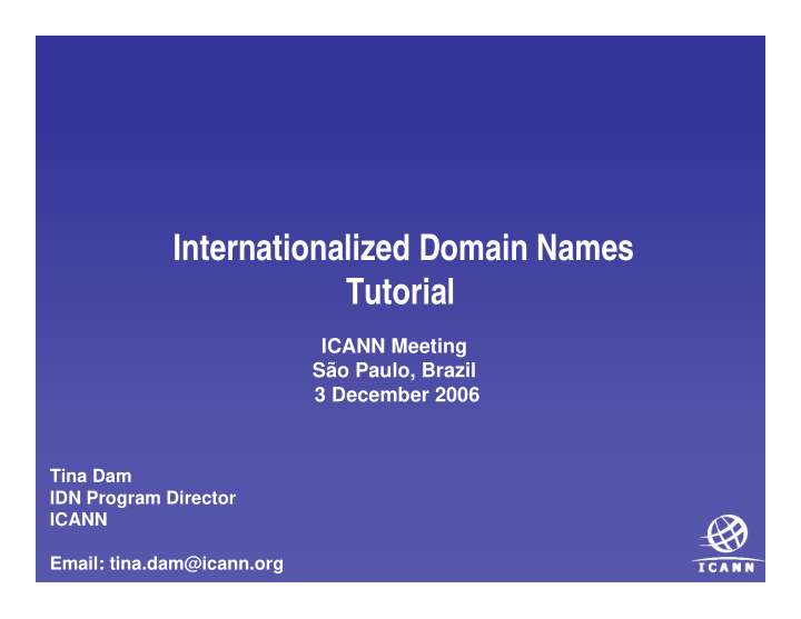 internationalized domain names tutorial