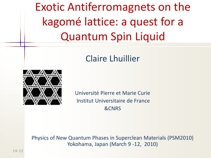 exotic antiferromagnets on the kagom lattice a quest for