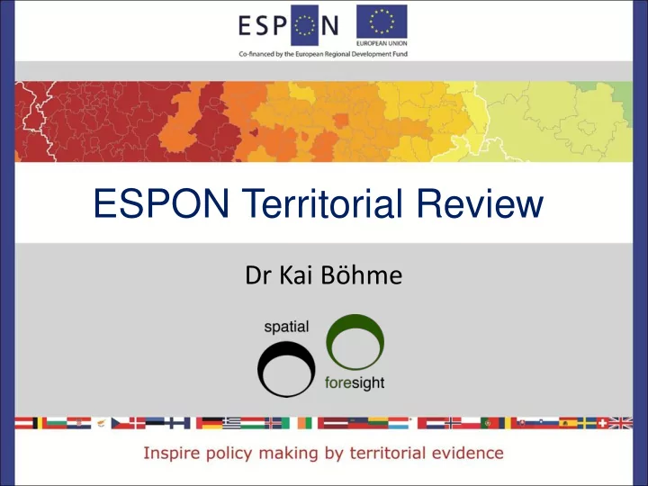 espon territorial review