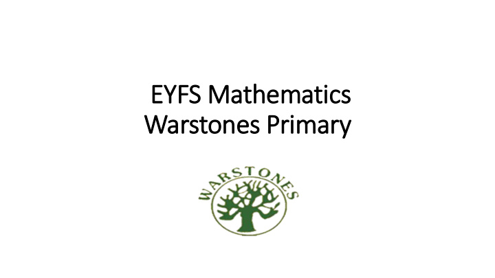 warstones primary ry why is maths so important