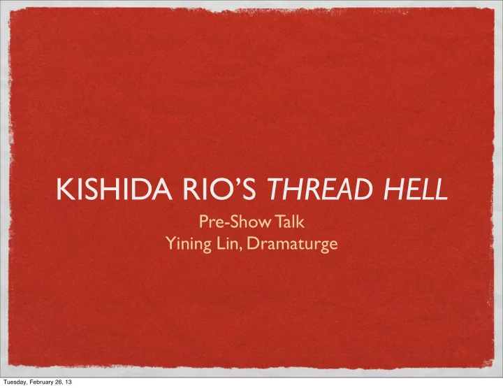 kishida rio s thread hell
