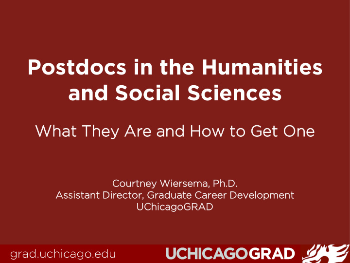 postdocs in the humanities and social sciences