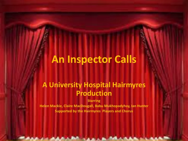 an inspector calls