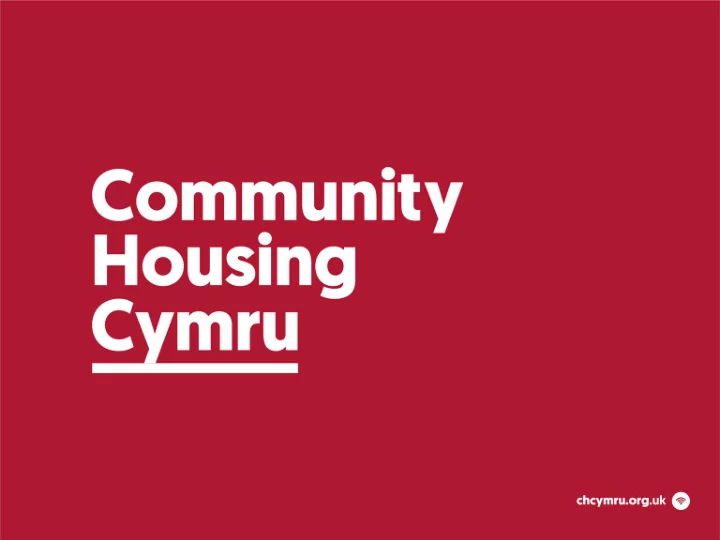 housing provision in wales selina moyo policy officer