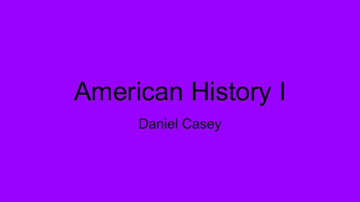 american history i
