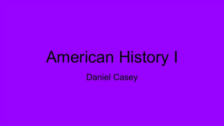 american history i