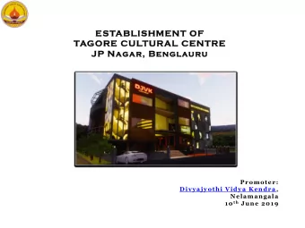 Promoter:  Divyajyothi Vidya Kendra ,  Nelamangala 10 th June 2019  Content  About us