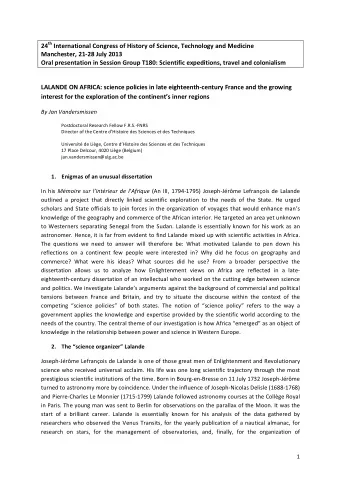 24 th International  Congress  of  History  of  Science,  Technology  and