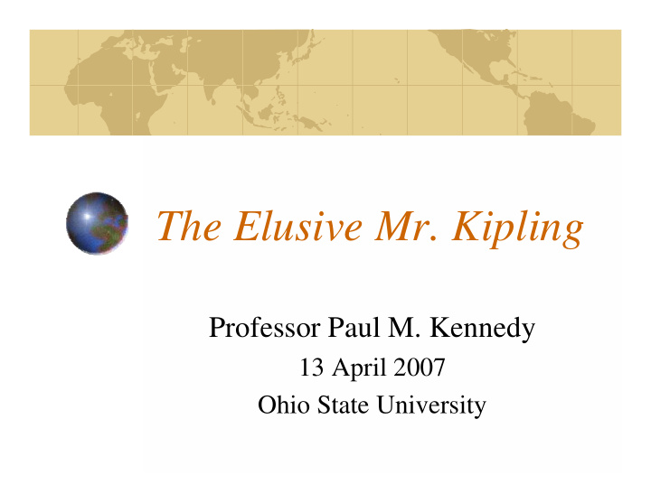 the elusive mr kipling
