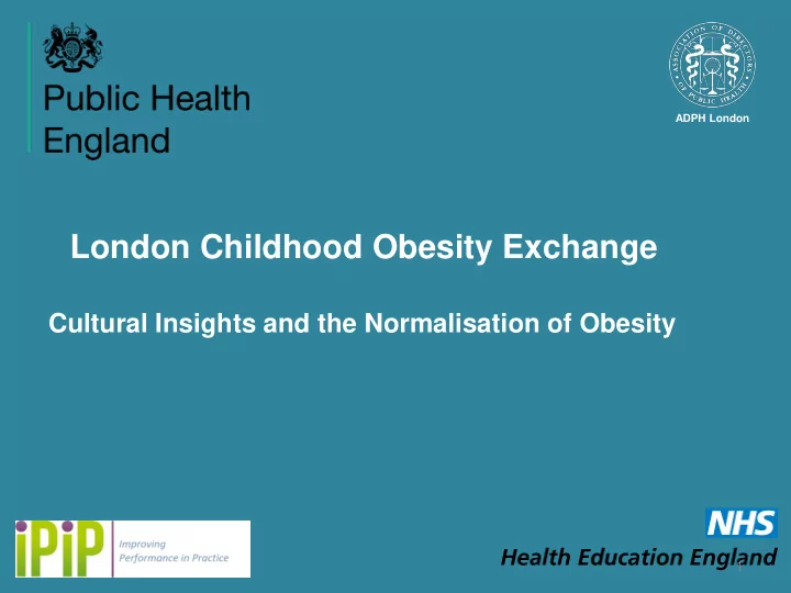 london childhood obesity exchange