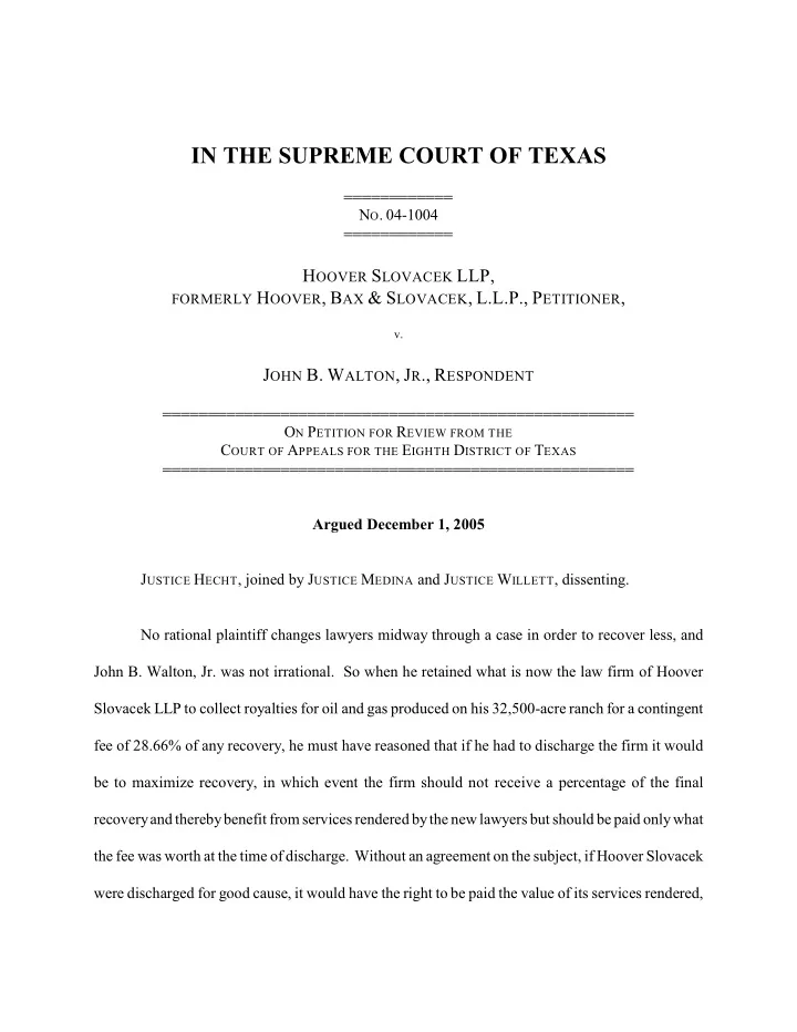 in the supreme court of texas