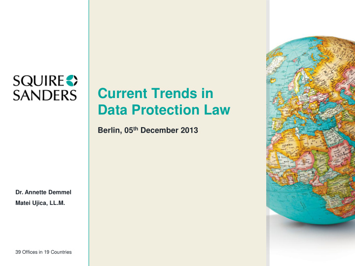 current trends in data protection law
