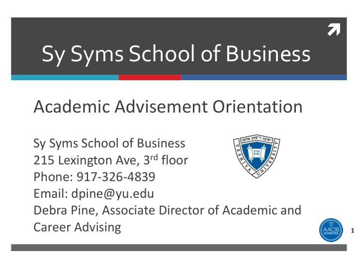 sy syms school of business
