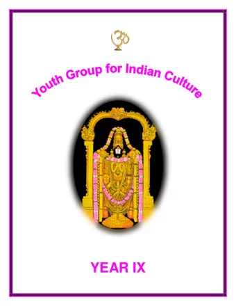 YEAR IX  YGIC  Year IX  CONTENTS Rajagopuram 3 Chapter one  Vedic Mathematics 5 1. Abstract