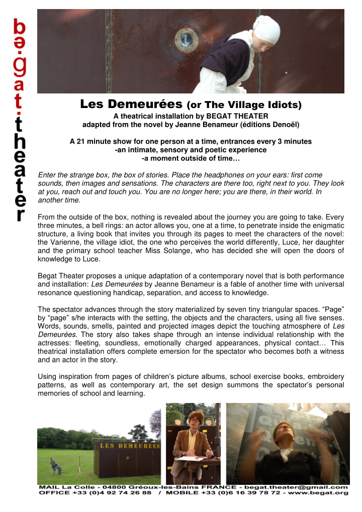 les demeur es or the village idiots