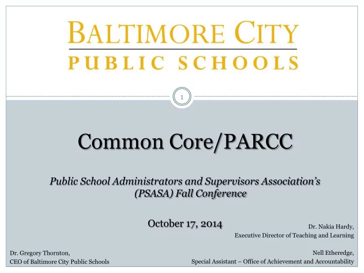 common core parcc
