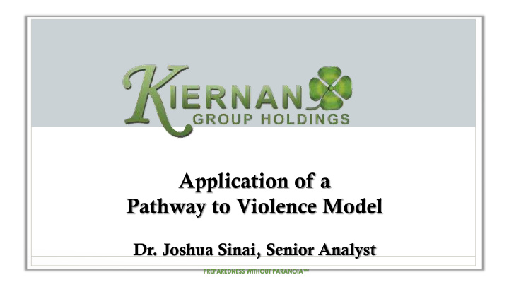 pathway to violence model