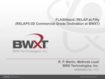 FLASHback: RELAP at Fifty  (RELAP5-3D Commercial Grade Dedication at BWXT)  R. P. Martin, Methods