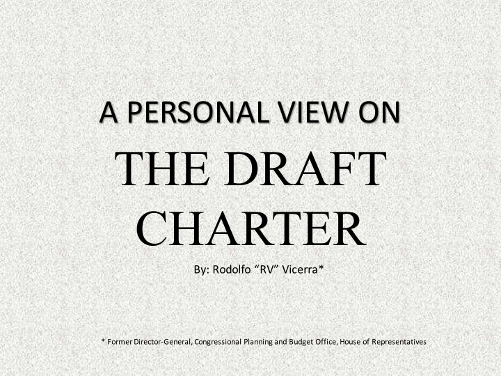 the draft charter
