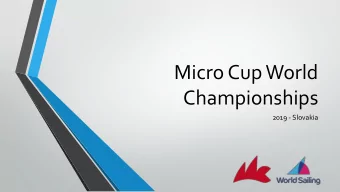 Micro Cup World  Championships  2019 - Slovakia  The venue &amp; dates  Welcome to Namestovo