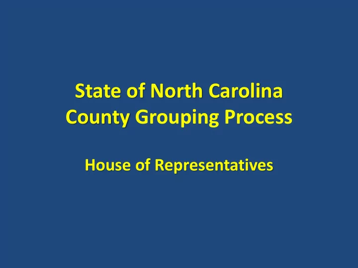 state of north carolina