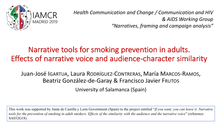narrative tools for smoki king prevention in adults ef