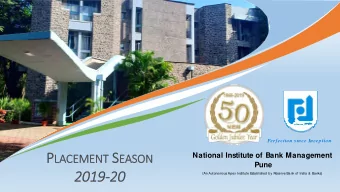 201920 stablished by Reserve Bank of India &amp; Banks )  (An Autonomous Apex Institute E  NIBM