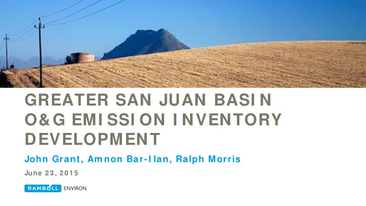 greater san juan basi n o g emi ssi on i nventory