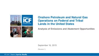Lands in the United States  Analysis of Emissions and Abatement Opportunities  September 16, 2015