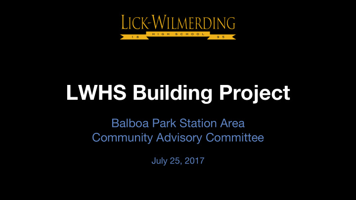 lwhs building project