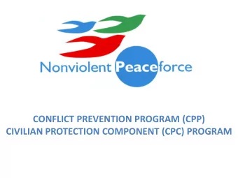 CIVILIAN PROTECTION COMPONENT (CPC) PROGRAM  Consultations During Preparatory  Phase