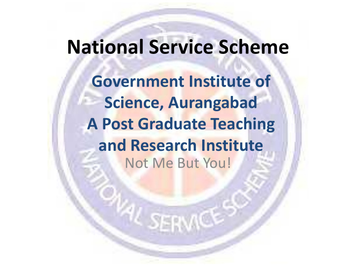 national service scheme