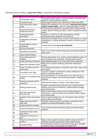 Statement personal ending a, essay kane citizen , of dissertation methodology example.  1  2  3