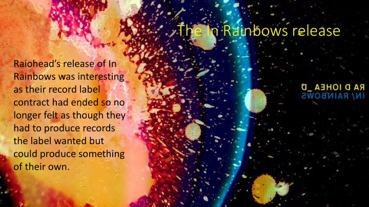 the in rainbows release