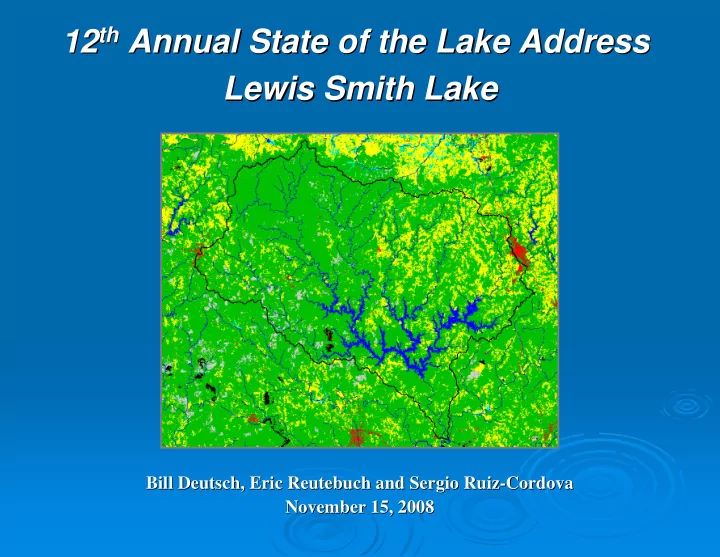 th annual state of the lake address