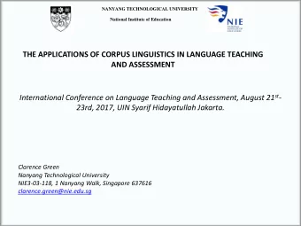 International Conference on Language Teaching and Assessment, August 21 st -  23rd, 2017, UIN