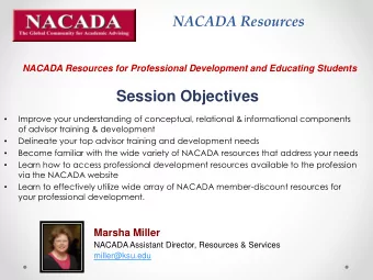 Session Objectives  Improve your understanding of conceptual, relational &amp; informational