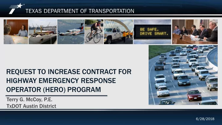 request to increase contract for highway emergency
