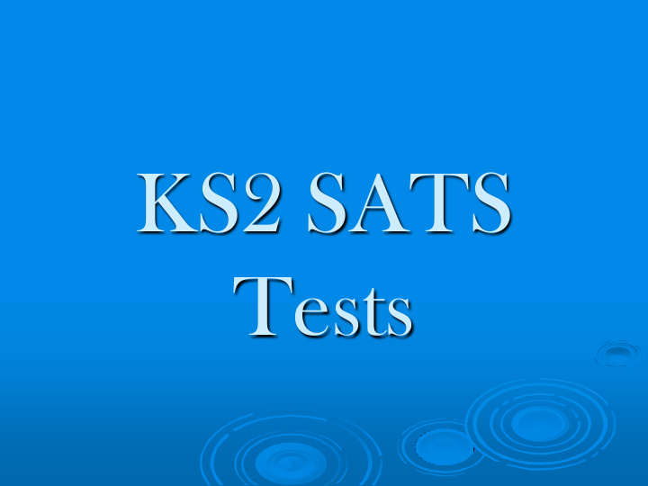 ks2 sats tests